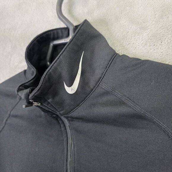 Womens Black Nike Pro Combat Dri-Fit Fitted 1/4 Zip Pullover Therma-Fit Size XS - Picture 2 of 8